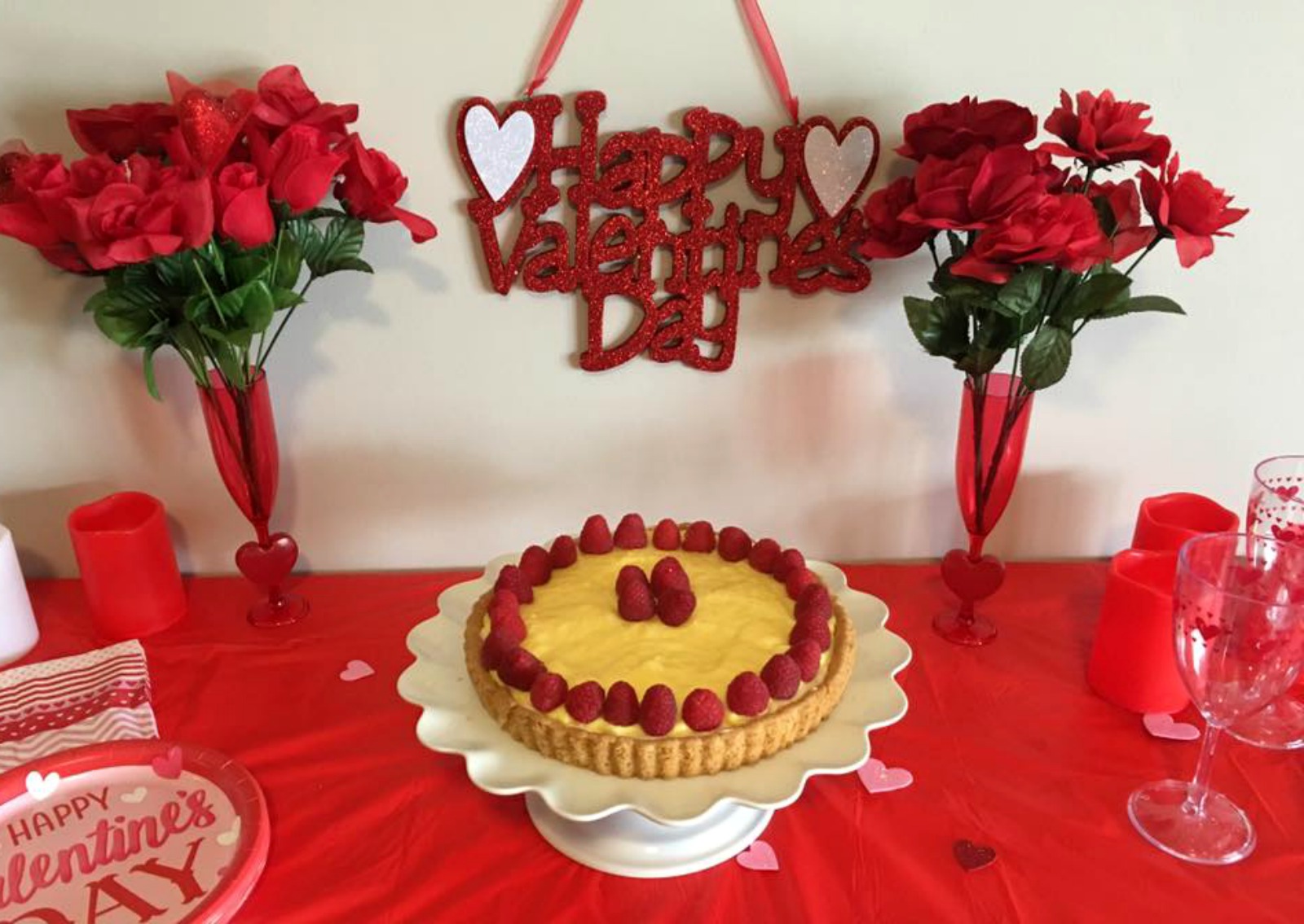 Raspberry Mascarpone Coconut Cream tart is an easy, elegant dessert to serve to your Valentine.