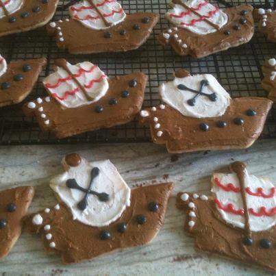 Sugar Cookies for all occasions, pirate ship cookies