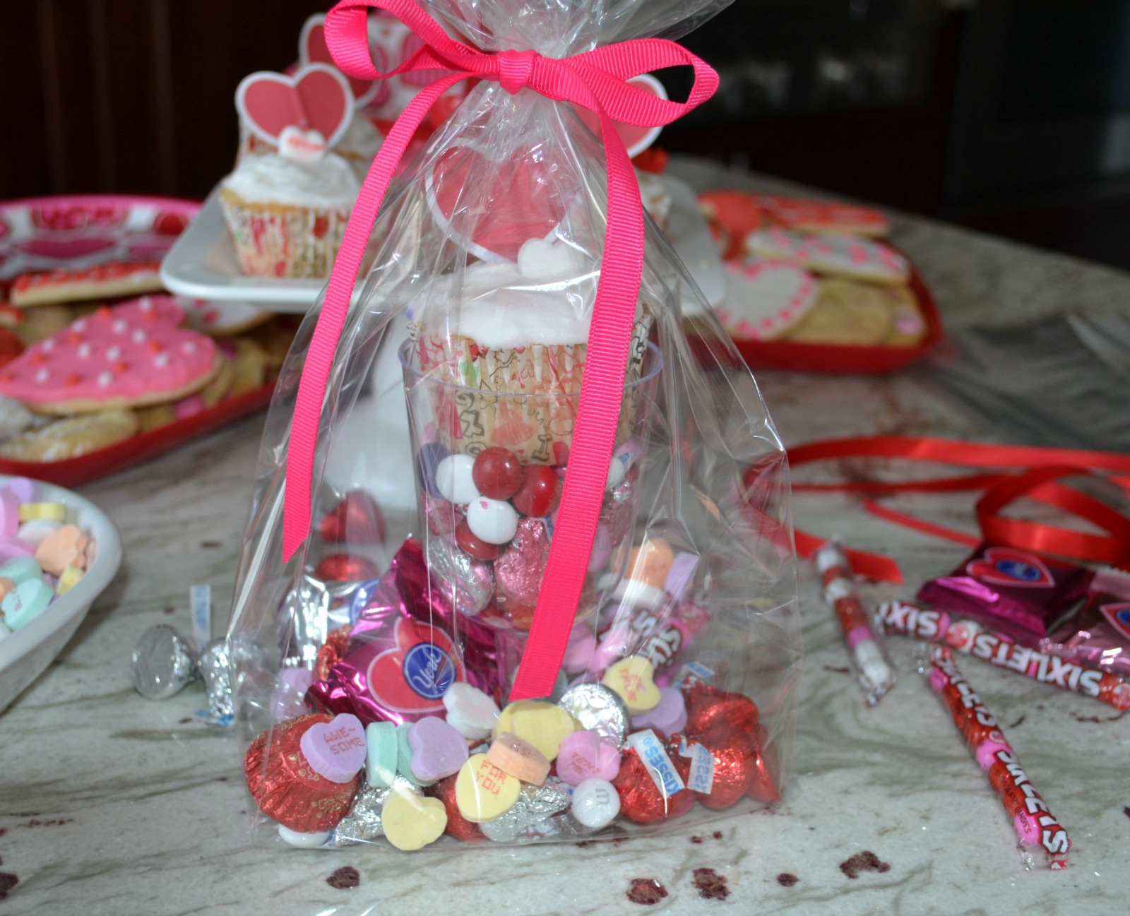 candy treat bags, valentine's day