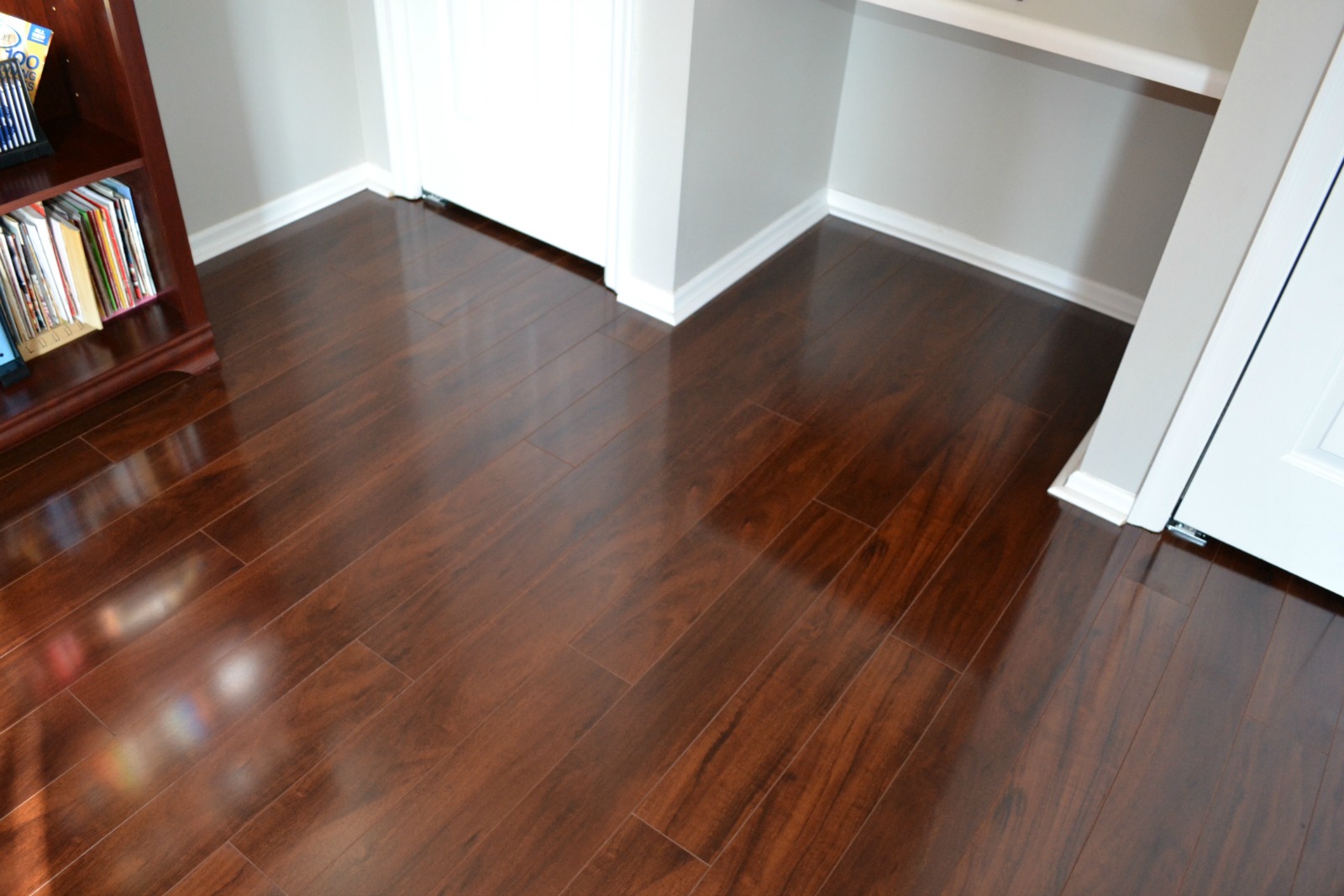 laminate floor, office remodel, spring project