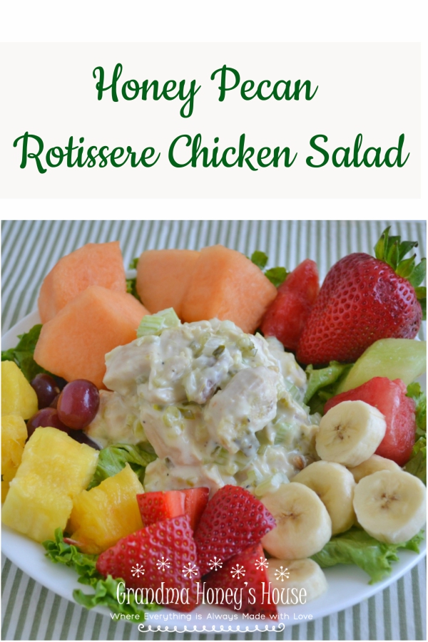 Honey Pecan Rotisserie Chciken Salad is delicious, easy to make and perfect for hot summer days.