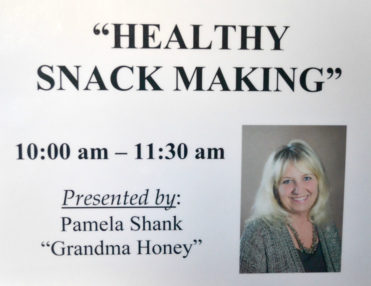 Healthy Snack Workshop for kids that presented at the WV State PTA Convention.