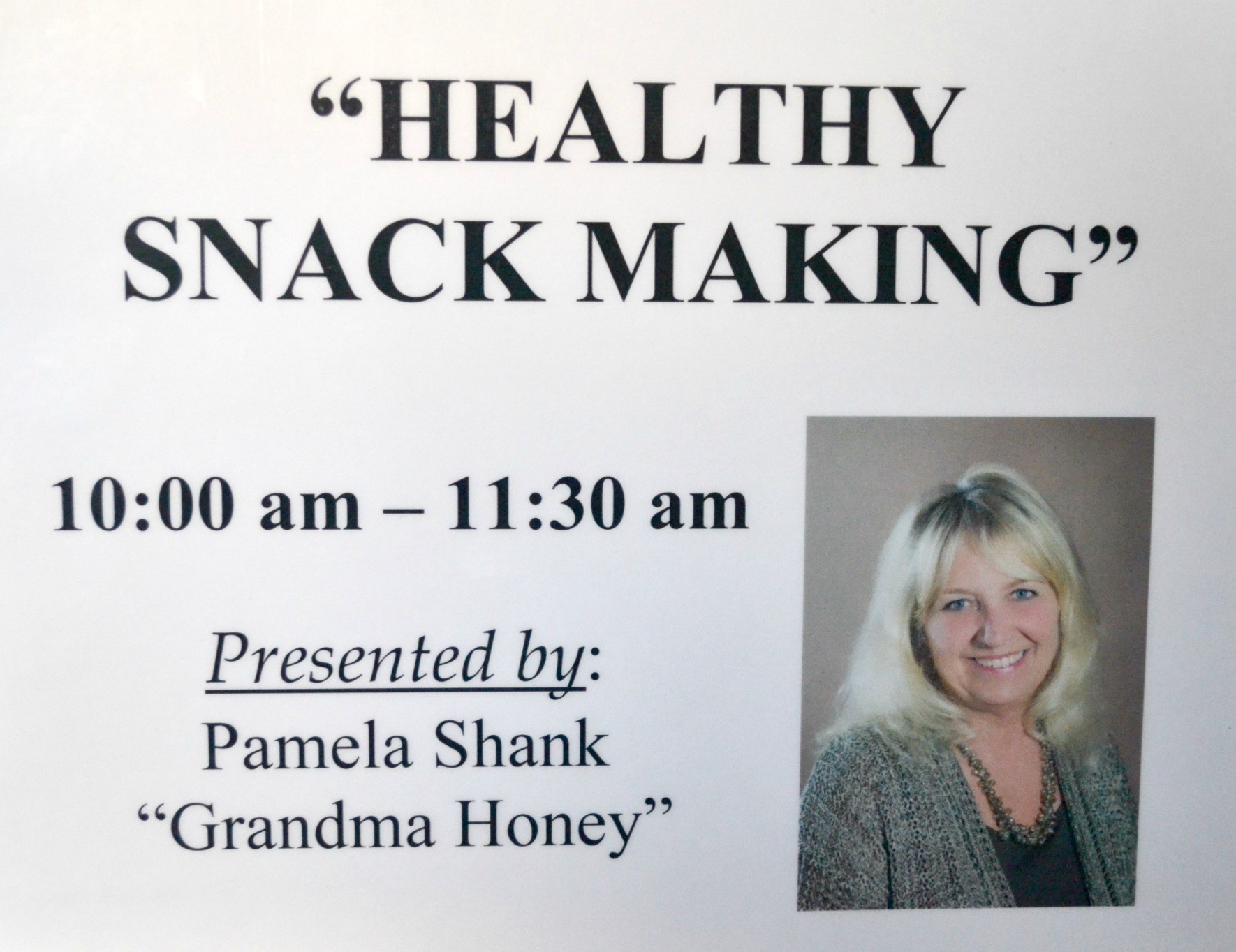 Tips on a Healthy Snack Workshop for kids that I presented at the WV State PTA Convention.