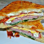 loaded breakfast panini, ham, breakfast sandwich