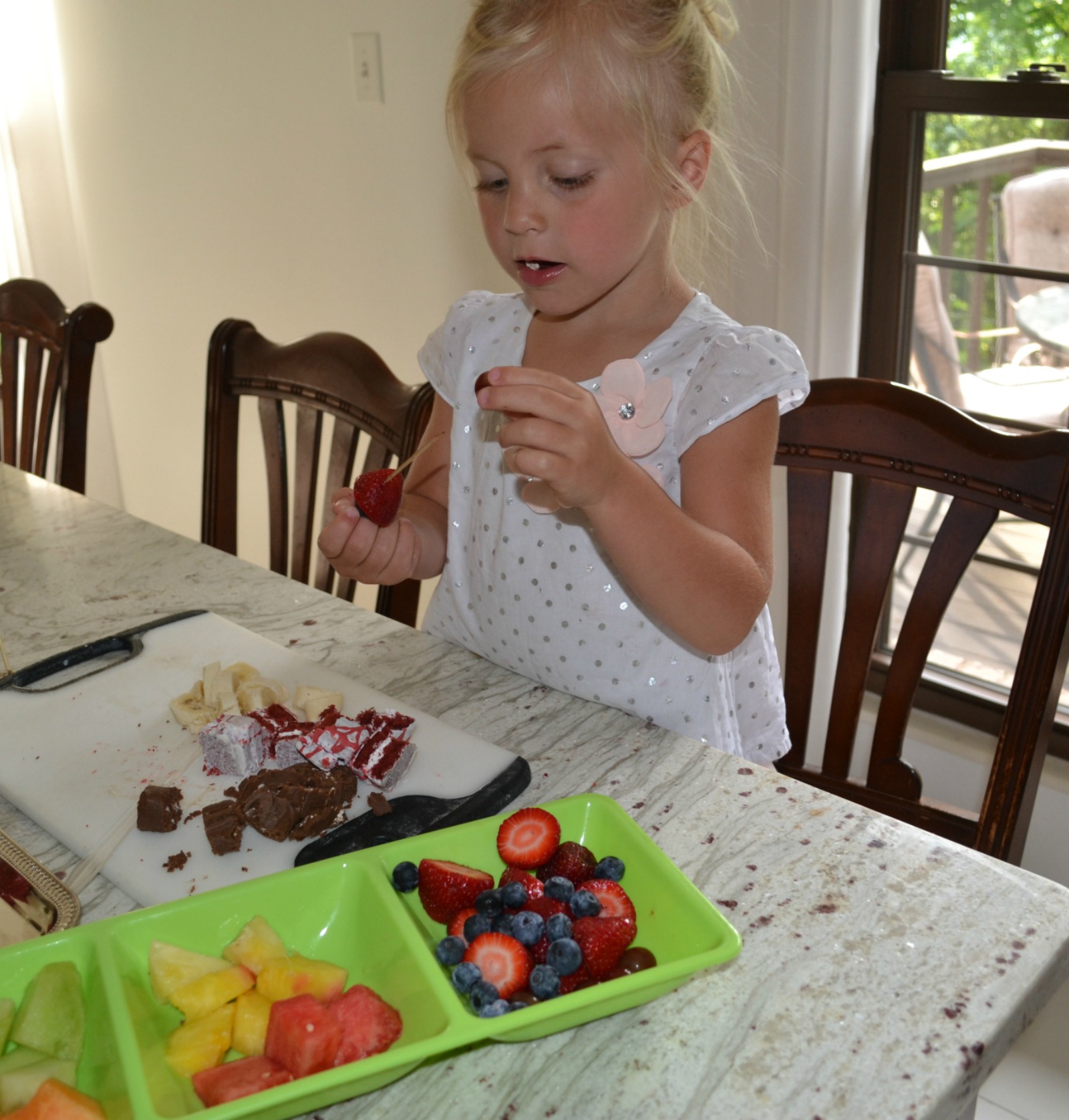 dessert kabobs, kids cooking