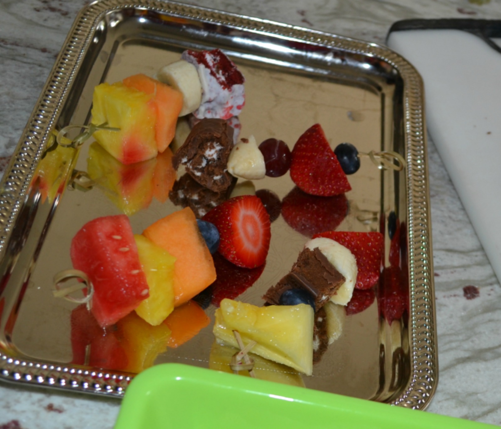 dessert kabobs, kids cooking