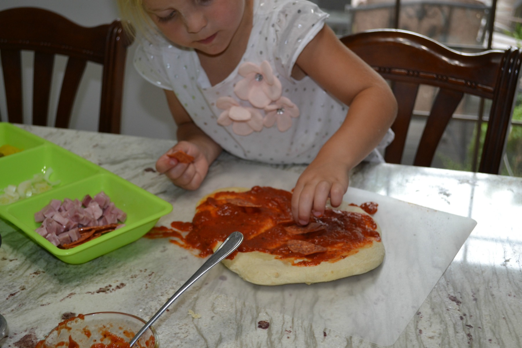 pizza, kids cooking
