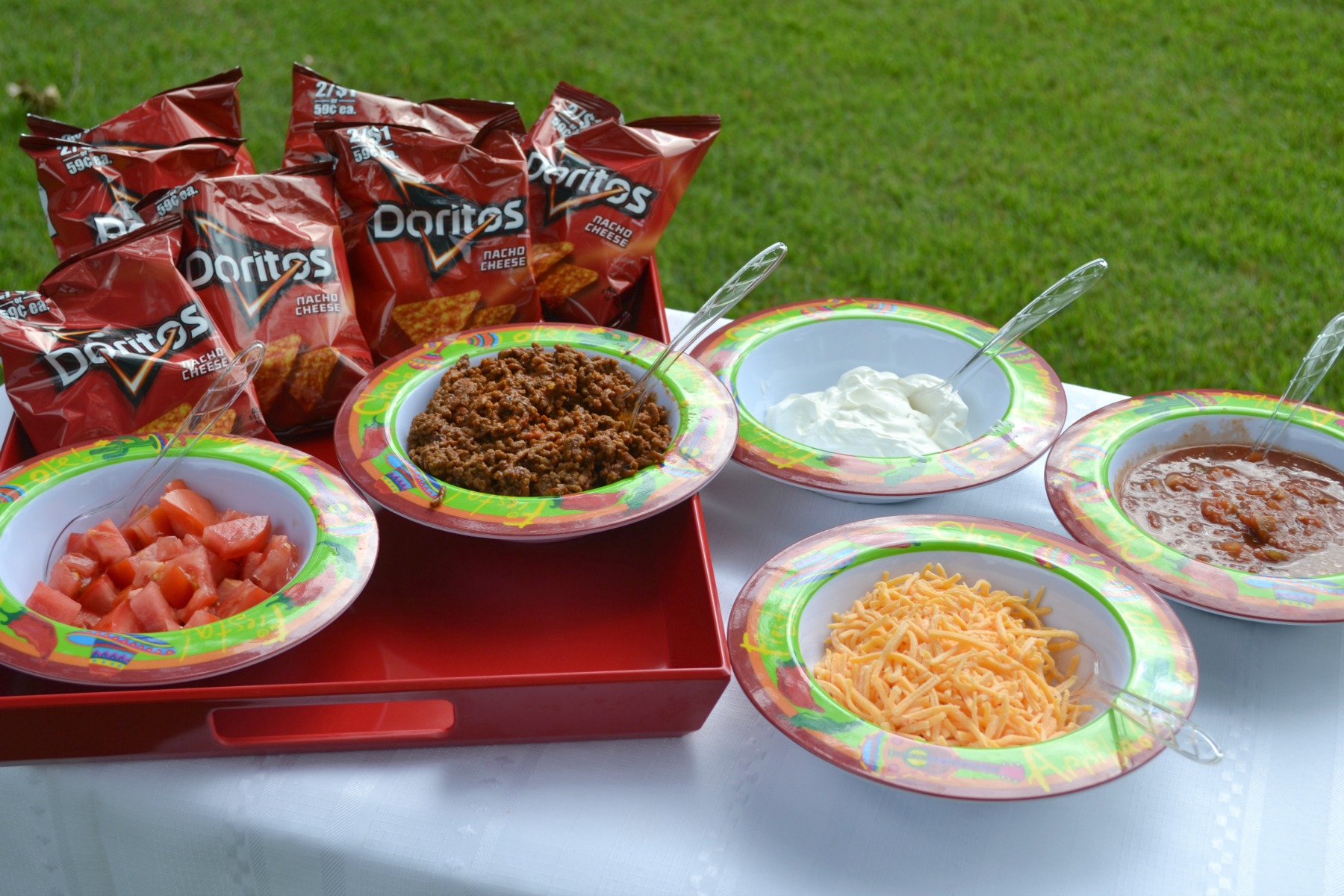 cook-out foods, taco in a bag, picnics