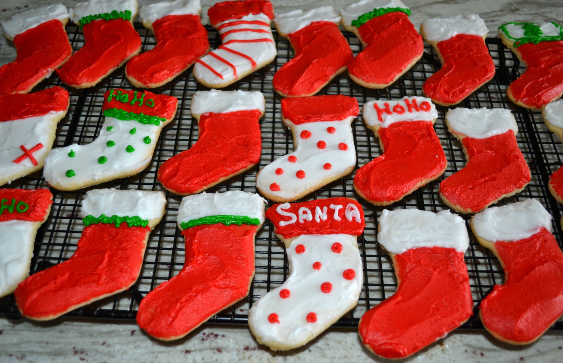 decorated sugar cookies, christmas