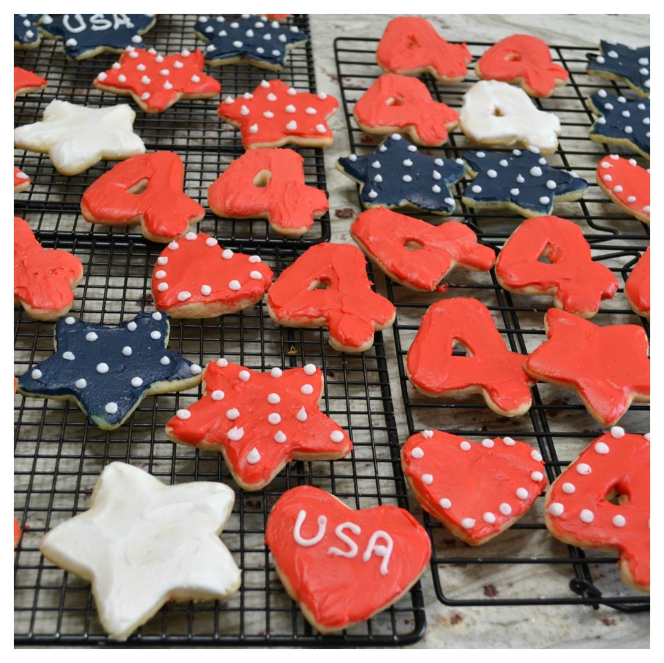 A variety of decorated sugar cookies with a 40 year old family recipe.