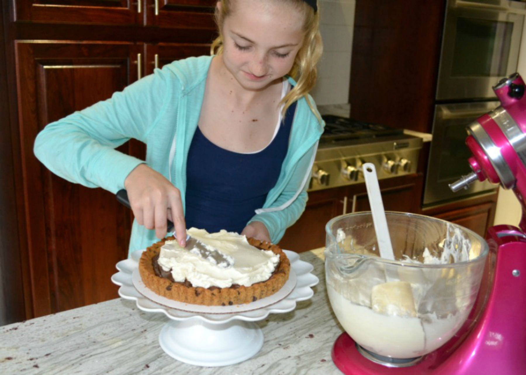 tart making, cookie dough, kids cooking, pillsbury, strawberry, mascarpone cheese