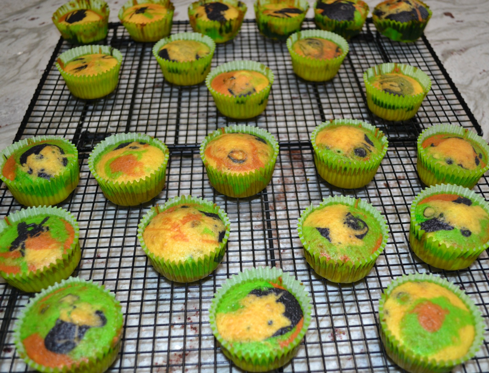 camo cupcakes, kids cooking class