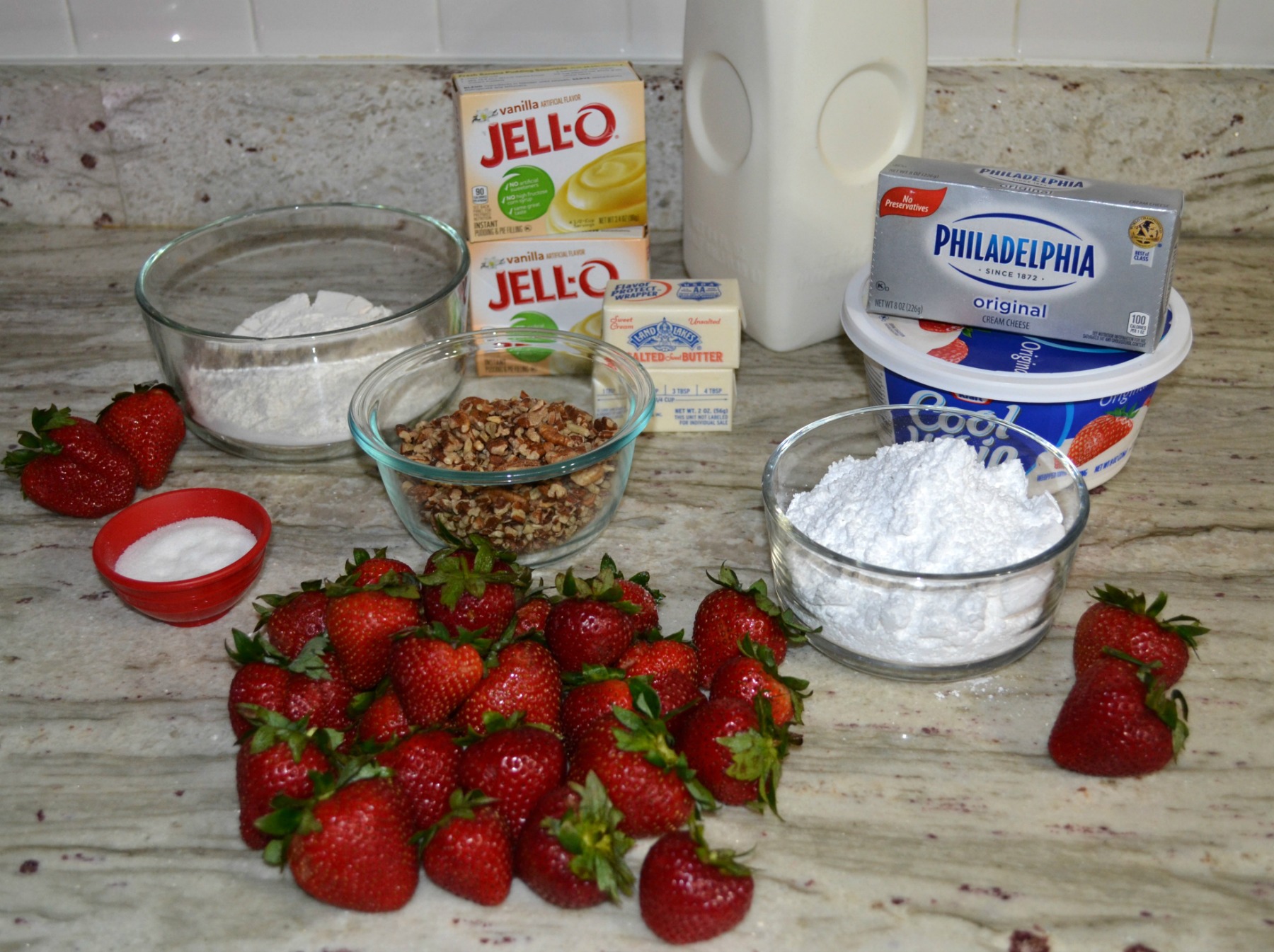 strawberry cream dessert, kids cooking class