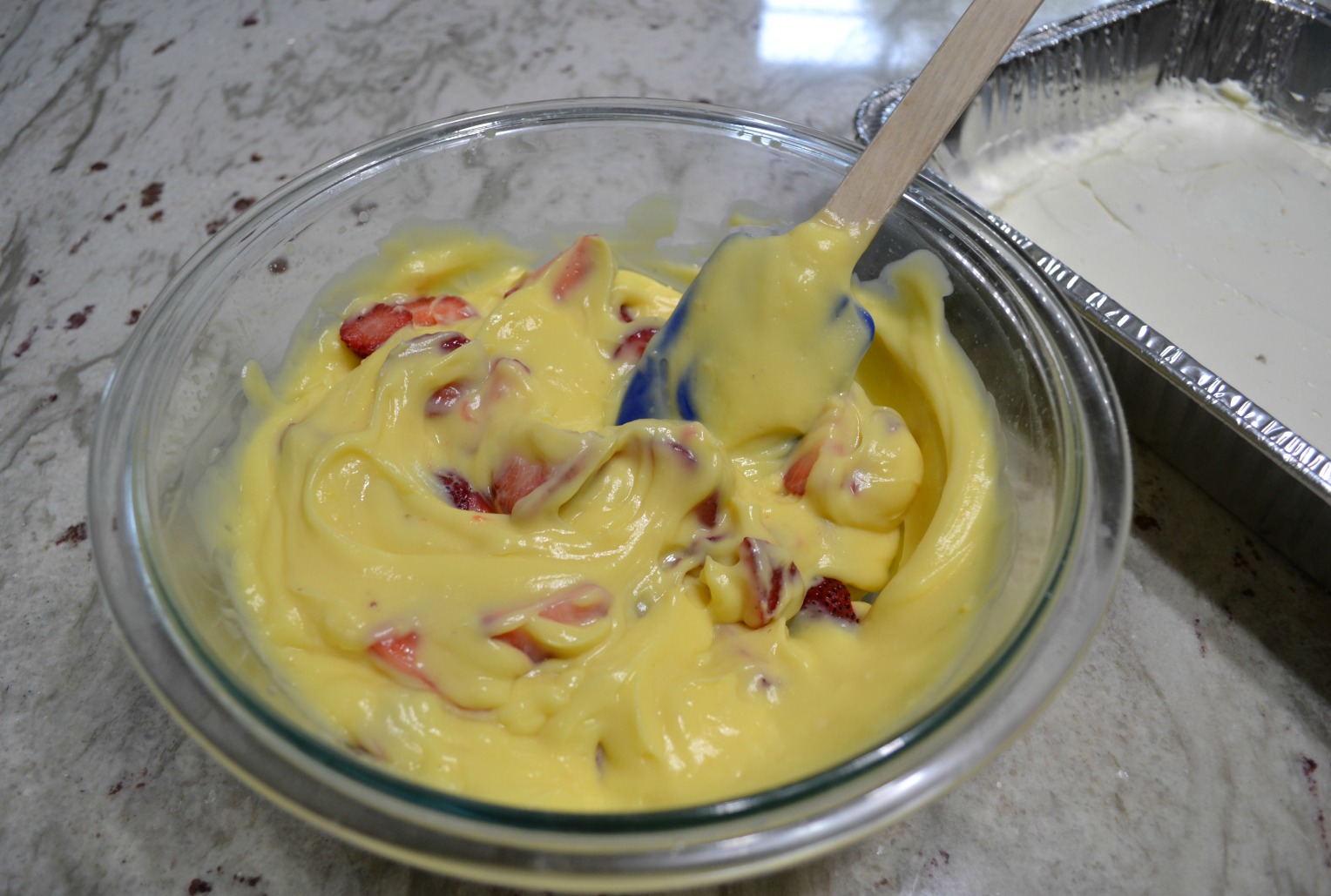 strawberry cream dessert, kids cooking class