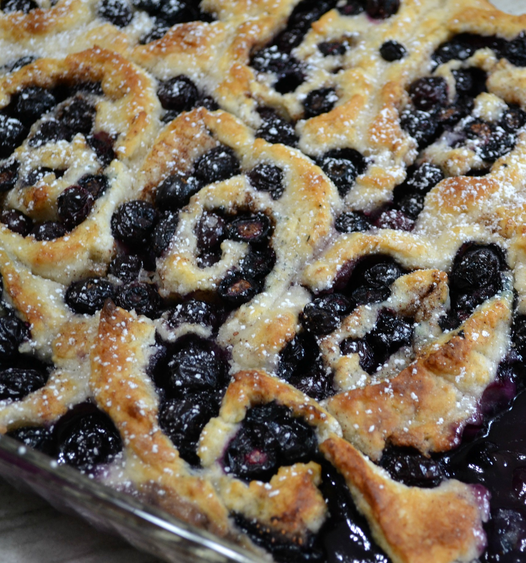 Rustic Blueberry Cobbler Roll.