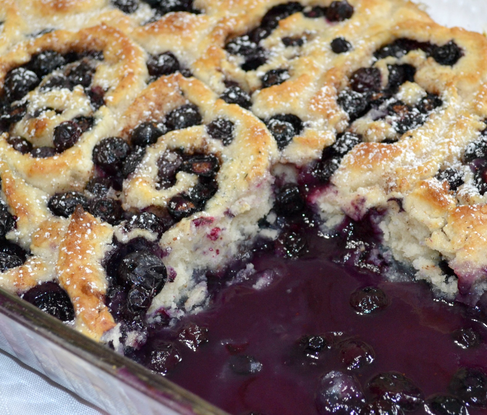 dessert, cobbler, blueberries