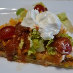 taco pizza, mexican, refried beans