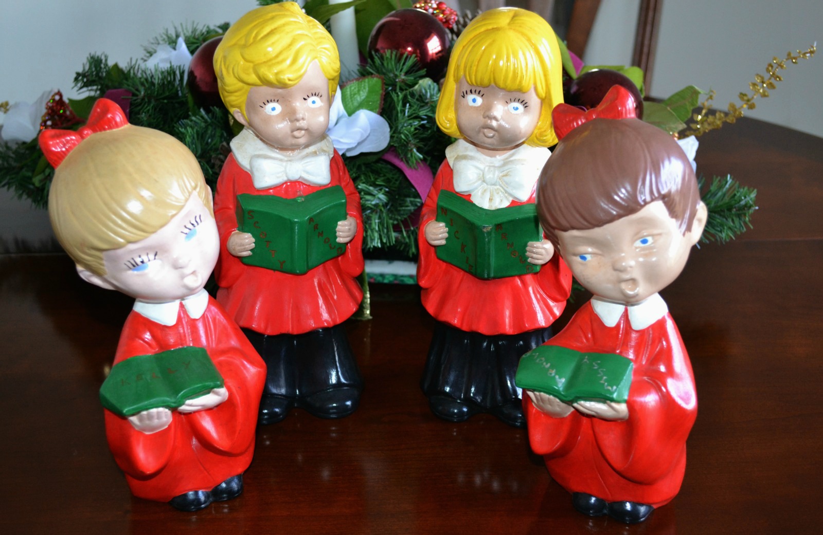 Christmas decorations and their special memories. (carolers)