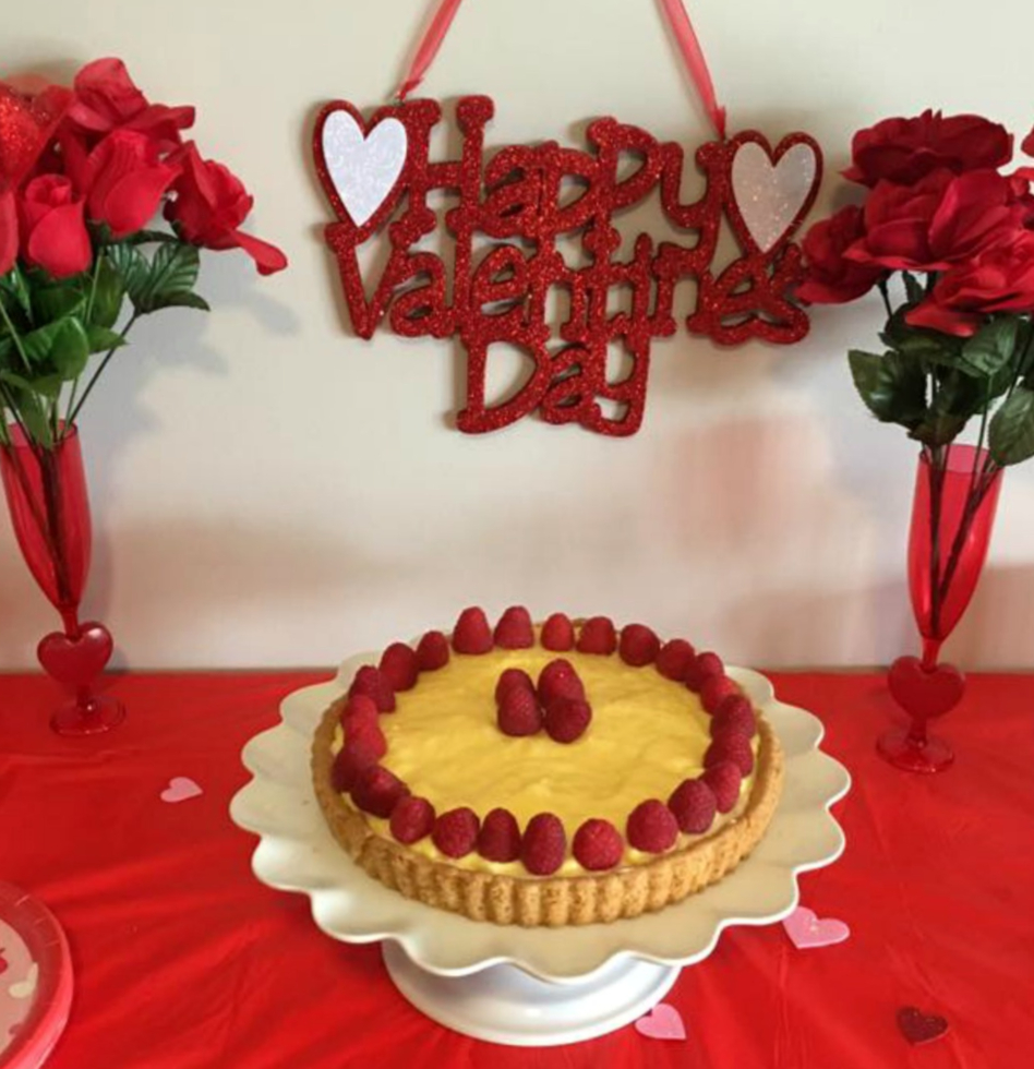 Raspberry Mascarpone Coconut Cream tart is an easy, elegant dessert to serve to your Valentine.