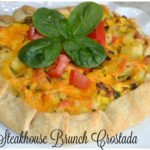 This Steakhouse Brunch Crostada is a savory, rustic tart filled with eggs, cheese, steak and potatoes.