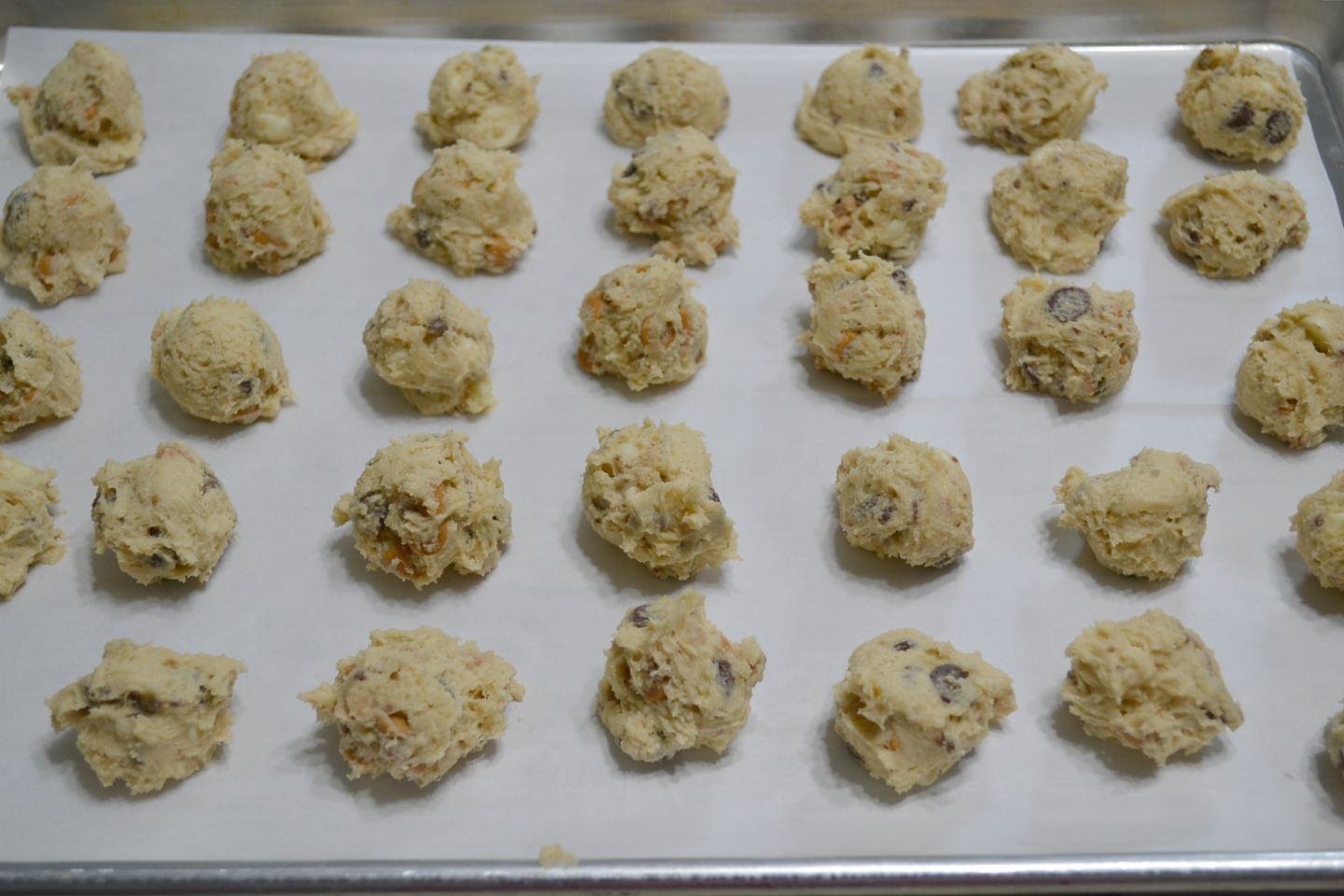 Preparing freezer cookie dough balls ahead of time allows you to bake fresh, homemade cookies in minutes with no mess