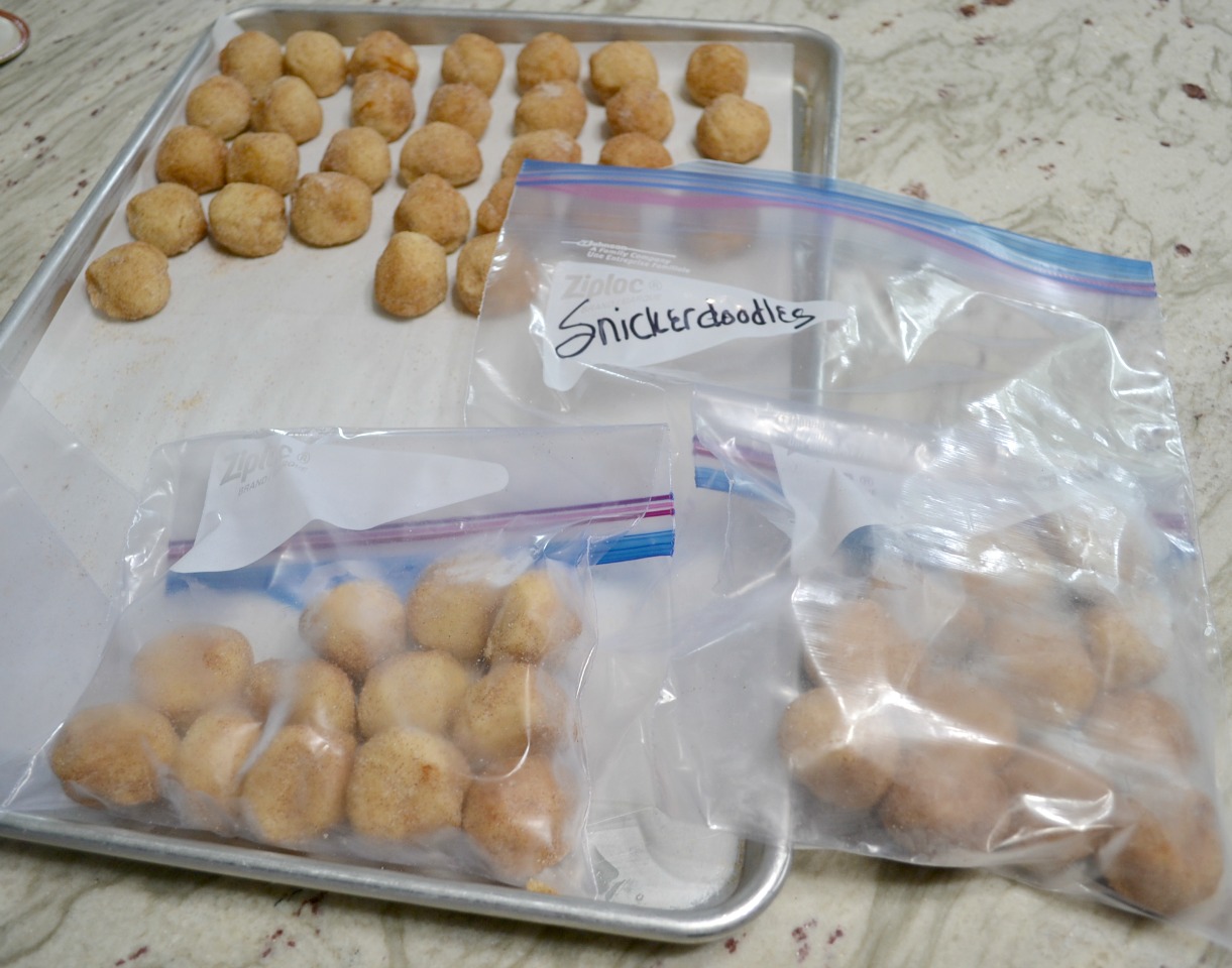 Preparing freezer cookie dough balls ahead of time allows you to bake fresh, homemade cookies in minutes with no mess