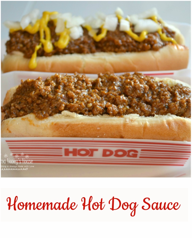 Homemade Hot Dog Sauce like you remember as a child. Texture like what was served at drive ins and parks.#hot dog sauce