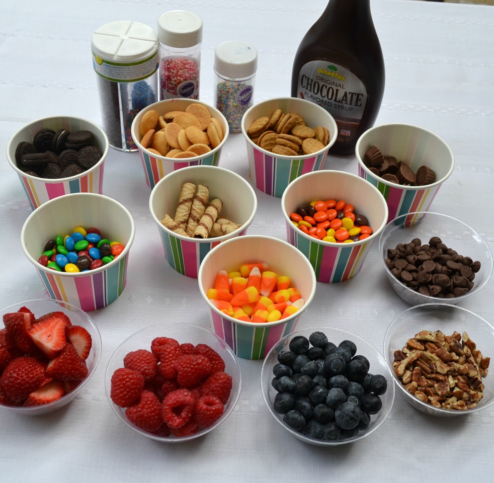 A fun idea for any party or get together with a build it yourself cupcake bar.