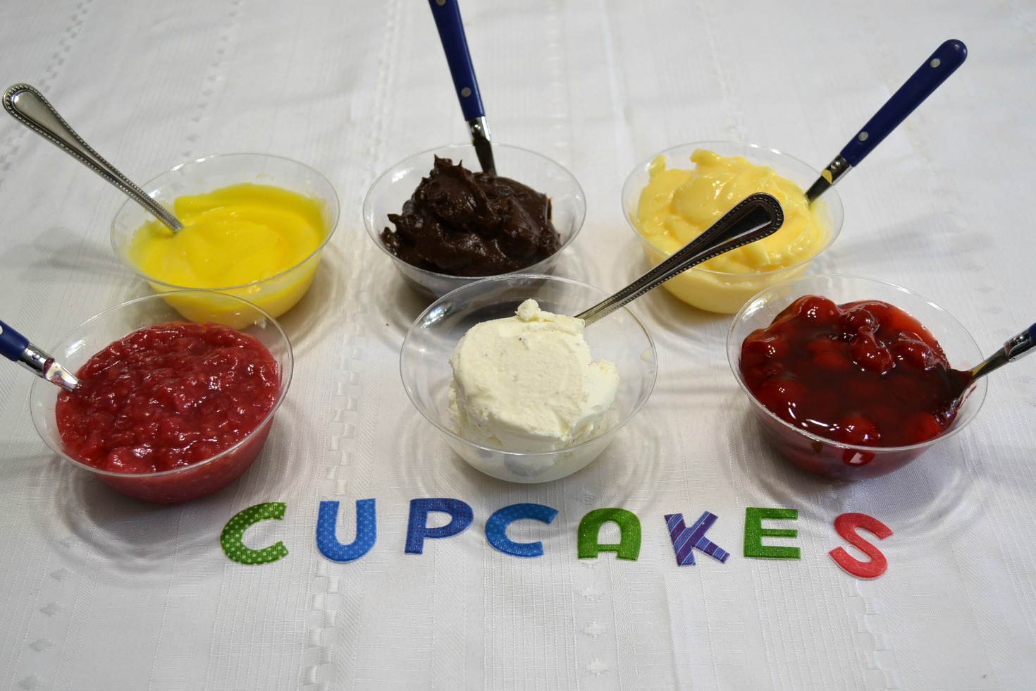 A fun idea for any party or get together with a build it yourself cupcake bar.