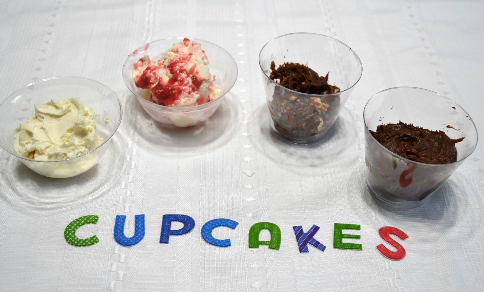 A fun idea for any party or get together with a build it yourself cupcake bar.