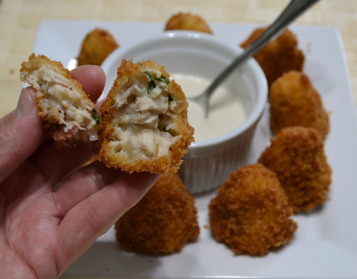 Mini Chicken Bacon Croquettes are cone shaped, crispy bites perfect for dipping at your next tailgate party.