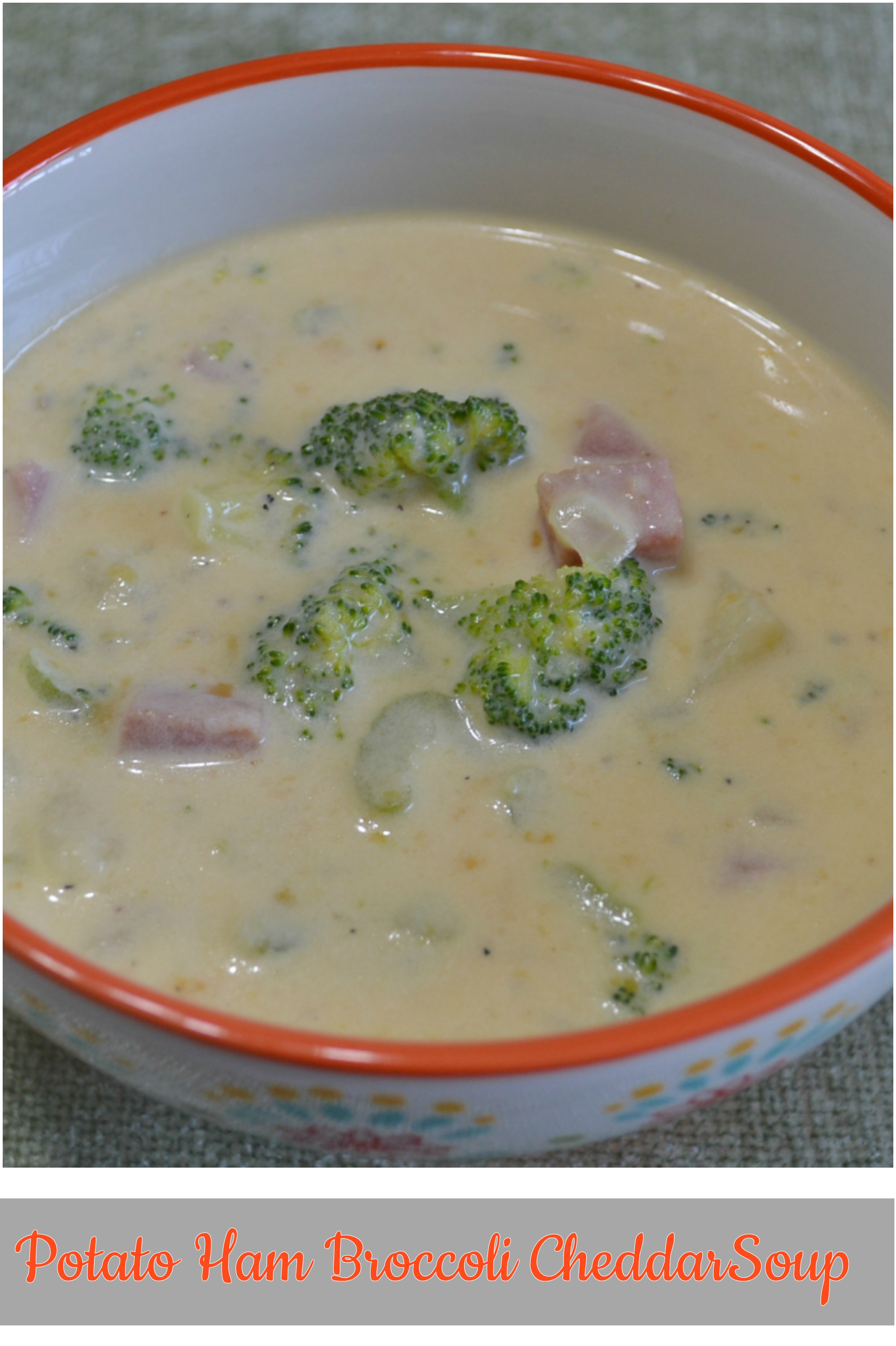 Great recipe for Potato Ham Broccoli Cheddar Soup to enjoy on cold winter days