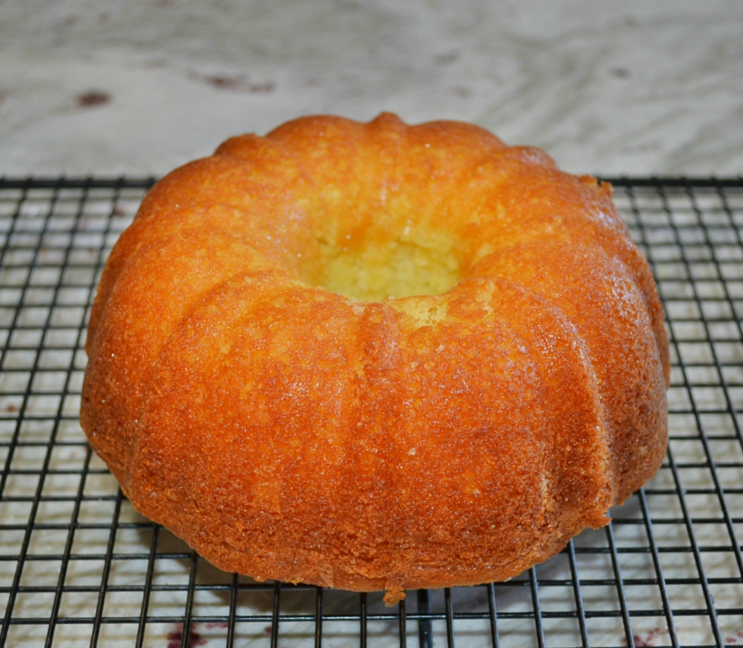 Saffron Orange Custard Bundt Cake for 2 is a scaled down cake perfect for any special occassion.