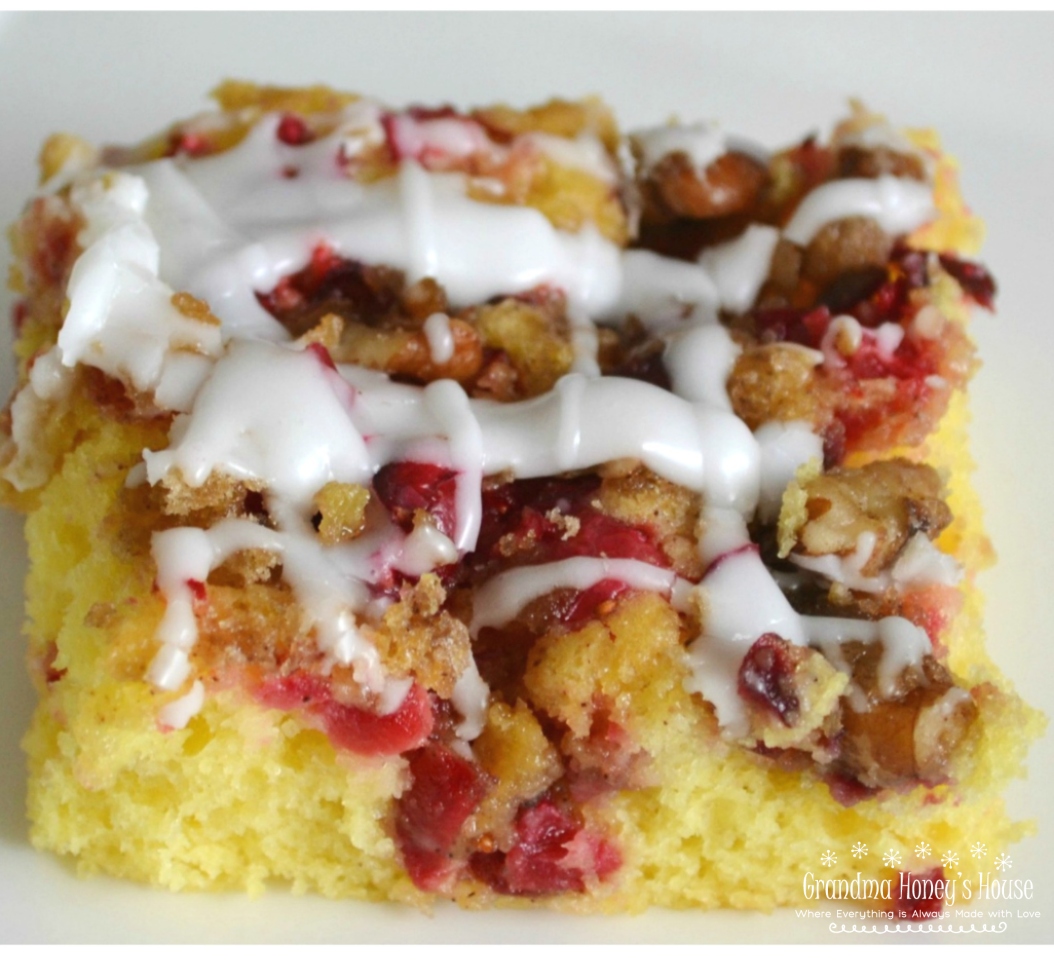 Streusel Topped Cranberry Eggnog Cake Bars are so easy and delicious. The perfect recipe to start your fall baking with.