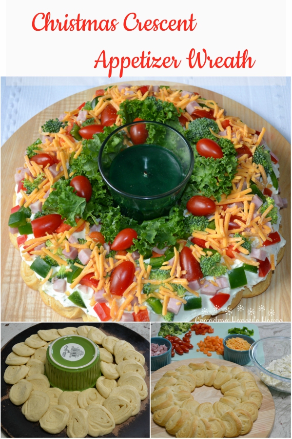 This Christmas Crescent Appetizer Wreath is a festive spin on a veggie pizza.