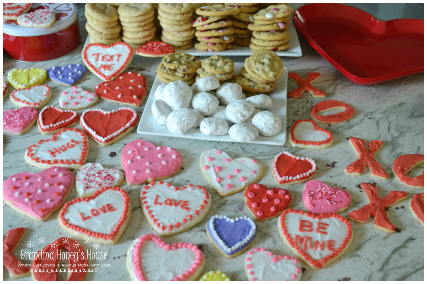 This Valentine's Day Treat Board is filled with sweet and savory treats. 