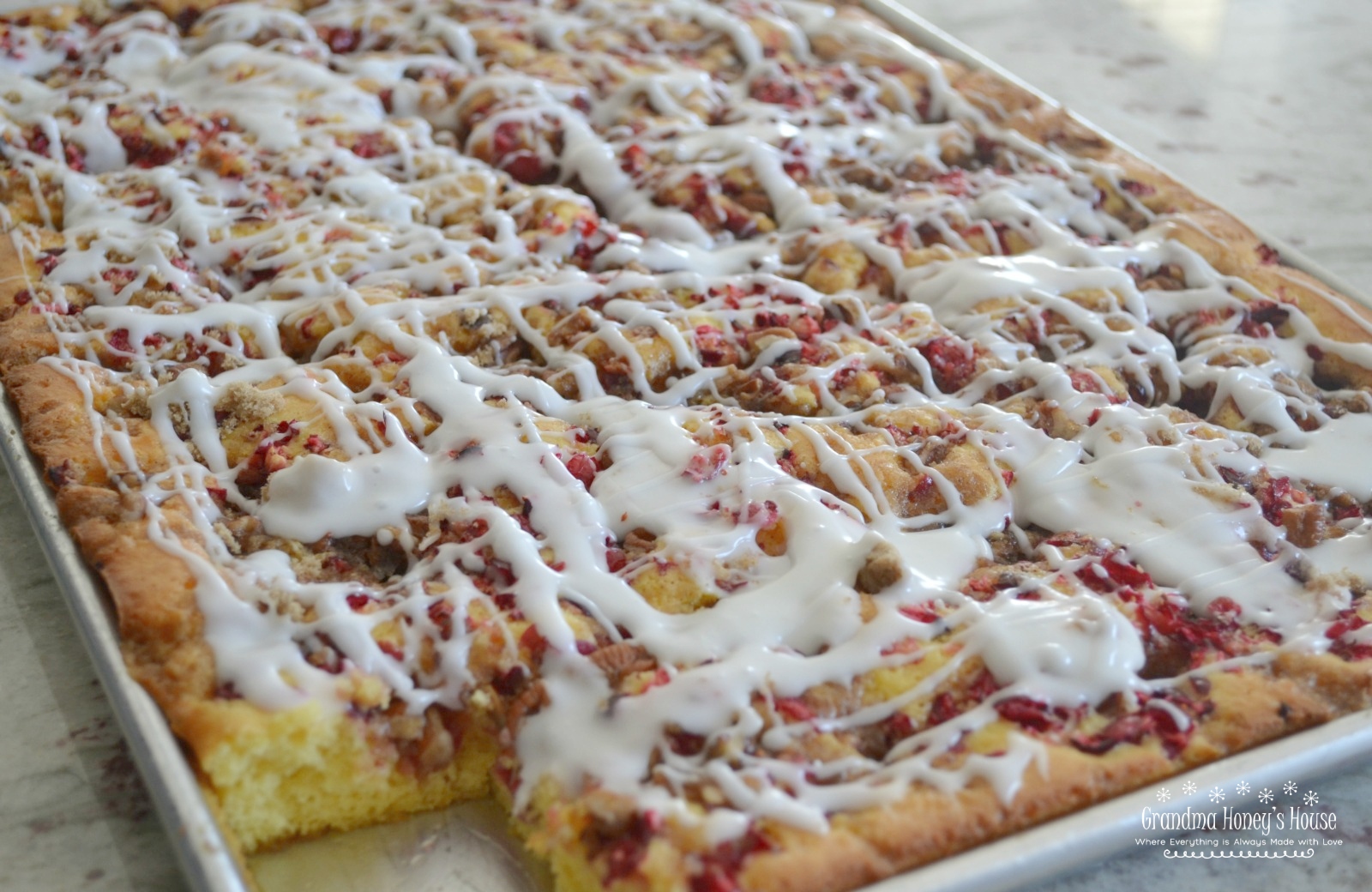 Streusel Topped Cranberry Eggnog Cake Bars are so easy and delicious. The perfect recipe to start your fall baking with. 