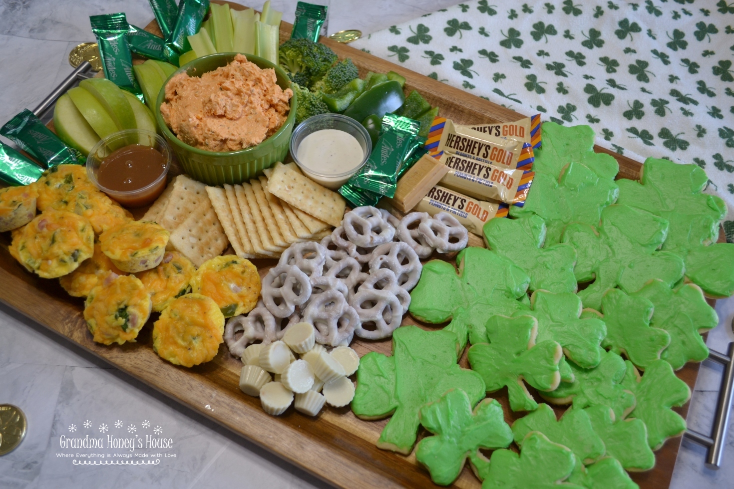 St. Patrick's Day Snack Boards are easy to make, colorful, and full of savory and sweet treats. 
