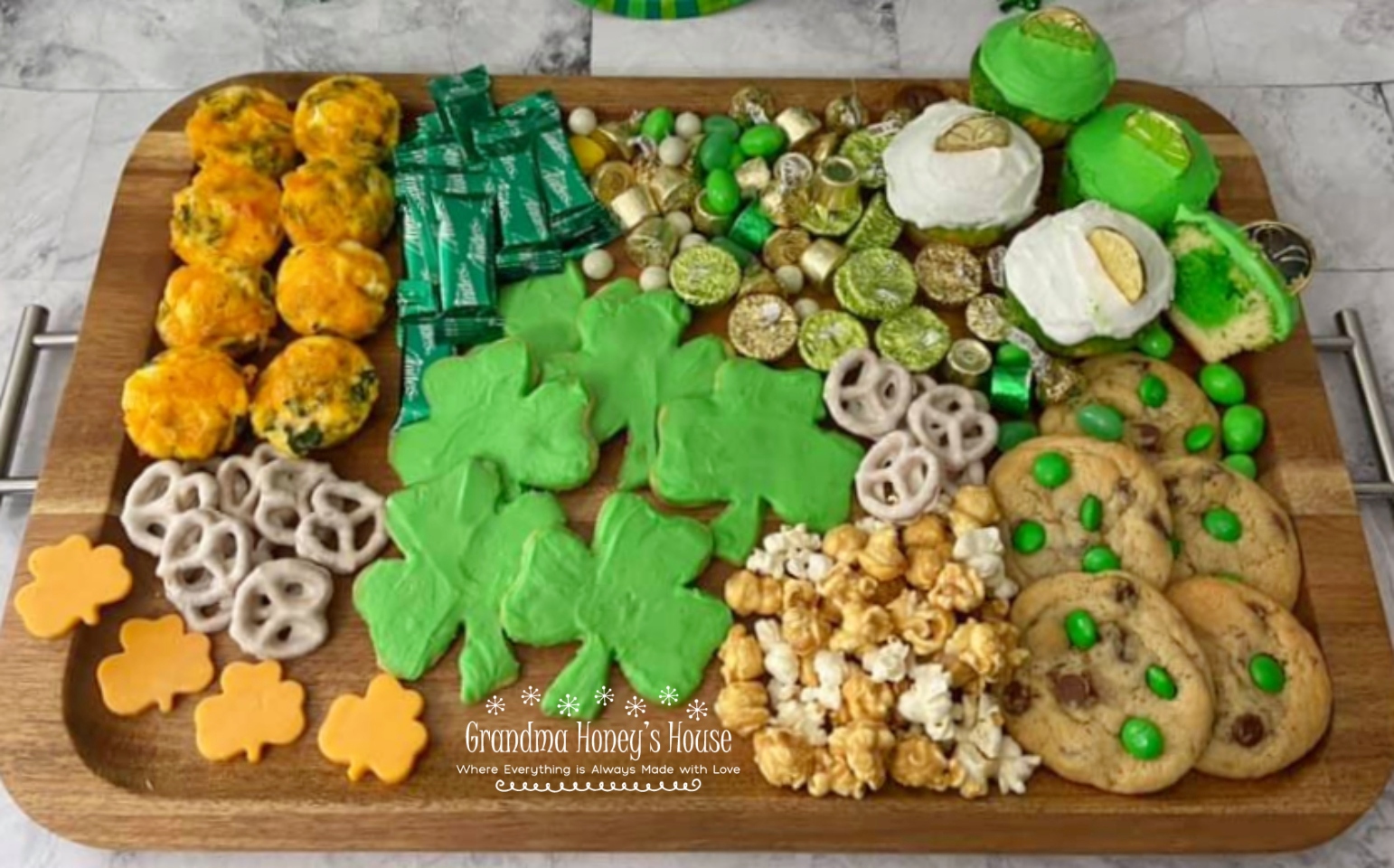 St Patrick's Day Snack Boards are easy to make, colorful, and full of savory and sweet treats. 