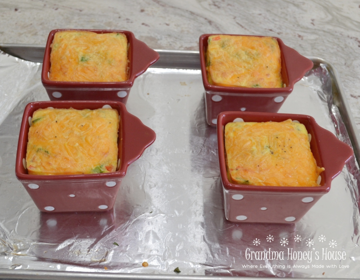Loaded Crustless Quiche in Ramekins are full of flavor with less carbs. 