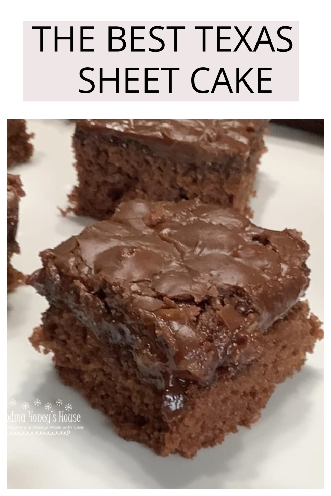The Best Texas Sheet Cake, rich, soft, delicious.