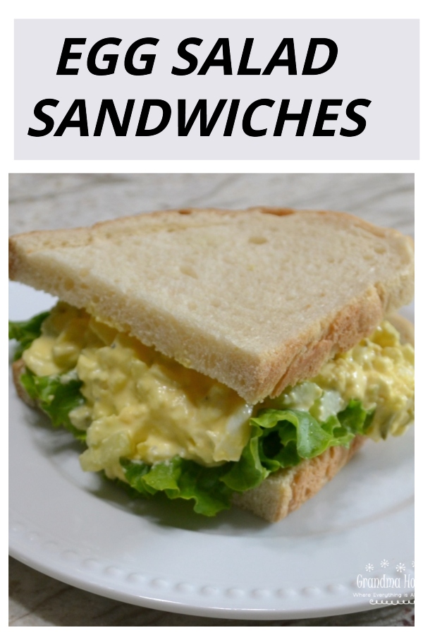 Egg Salad Sandwiches, a quick and easy sandwich with boiled, chopped eggs, in a tangy sauce.