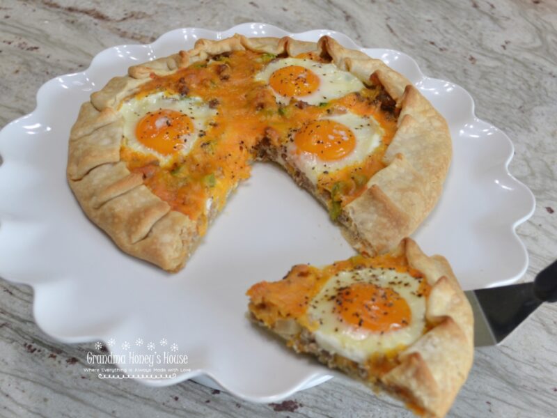 This Rustic Maple Sausage Breakfast Galette is a perfect brunch recipe to impress your guests with.  