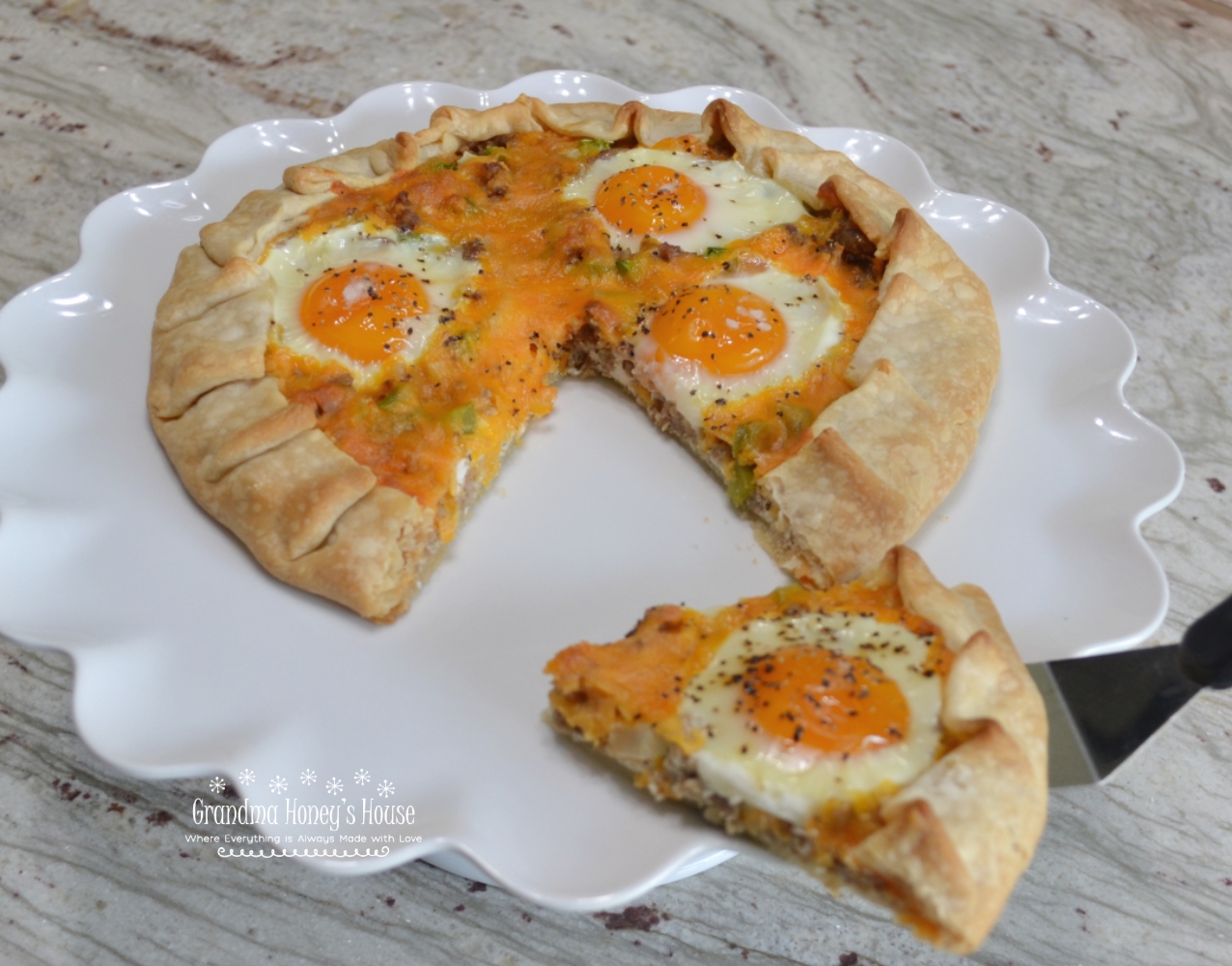 This Rustic Maple Sausage Breakfast Galette is a perfect brunch recipe to impress your guests with.  