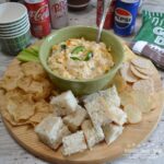 Cheesy Chicken Enchilada Dip is quick, creamy, hot dip loaded with cheeses, chicken, and a hit of heat.