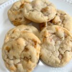 These Butterscotch Pumpkin Spice Cookies are a basic cookie dough filled with butterscotch and pumpkin spice morsels. The flavors blend so perfectly and capture the feeling of fall.