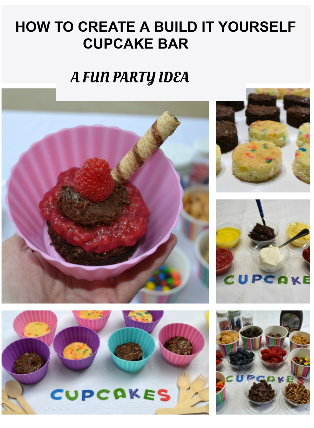 How To Create A Build it yourself cupcake bar. A fun idea for any party or get together.