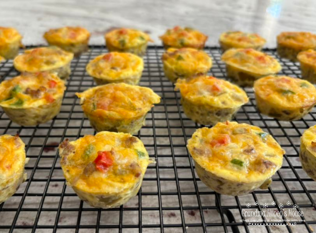 Crustless Southwest Mini Egg Bites are a perfect low carb breakfast or snack option, high in protein, gluten free and full of flavor.