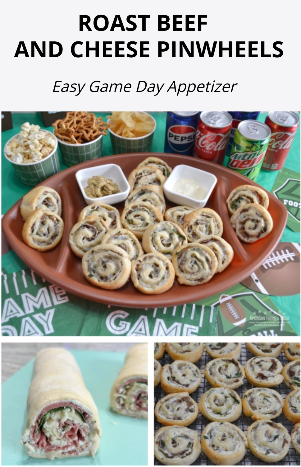 Roast Beef and Cheese Pinwheels are an easy, cheesy, appetizer loaded with roast beef, garlic and herb spread, smoked cheddar, and spinach, then baked in a buttery crescent dough. So many flavors in this quick and easy to make appetizer. 