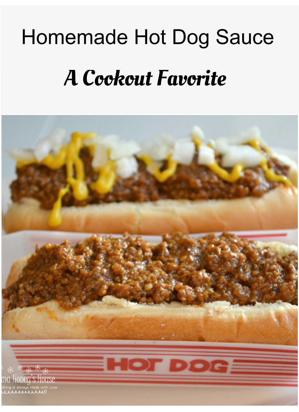 The perfect homemade hot dog sauce with just the right texture, flavor and packed with spices. Great for any cook-out or tailgate party.